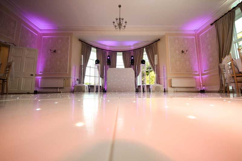 White LED dance floor at Eastington Park
