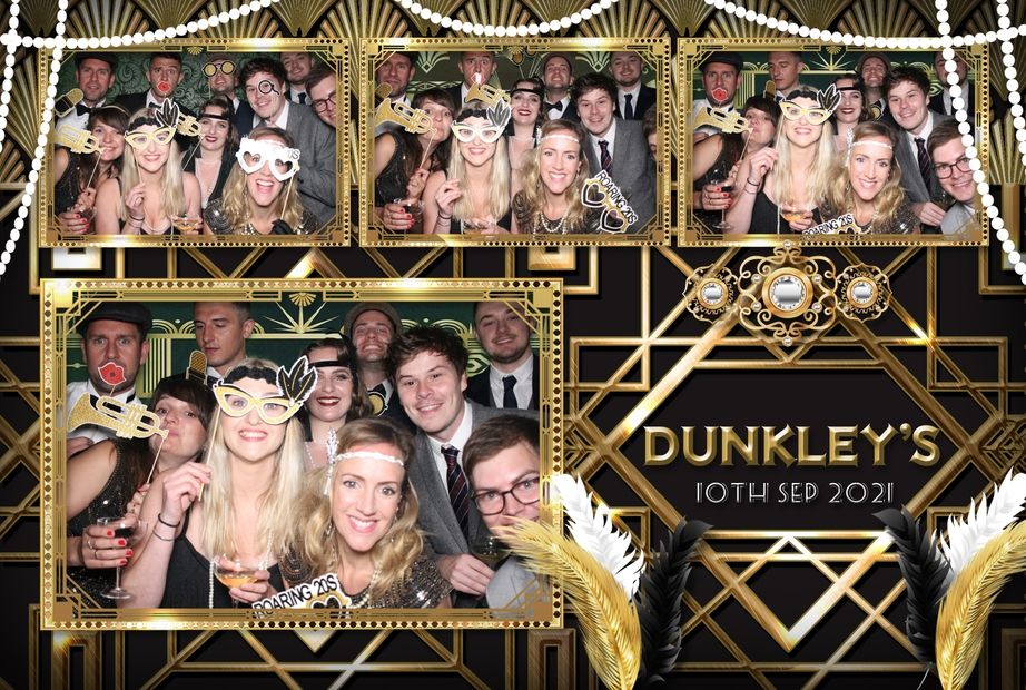 guests really looking the part in the photo booth