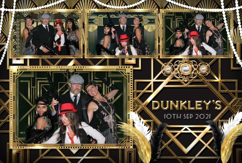 Gangster time in the photo booth for the Great Gatsby party