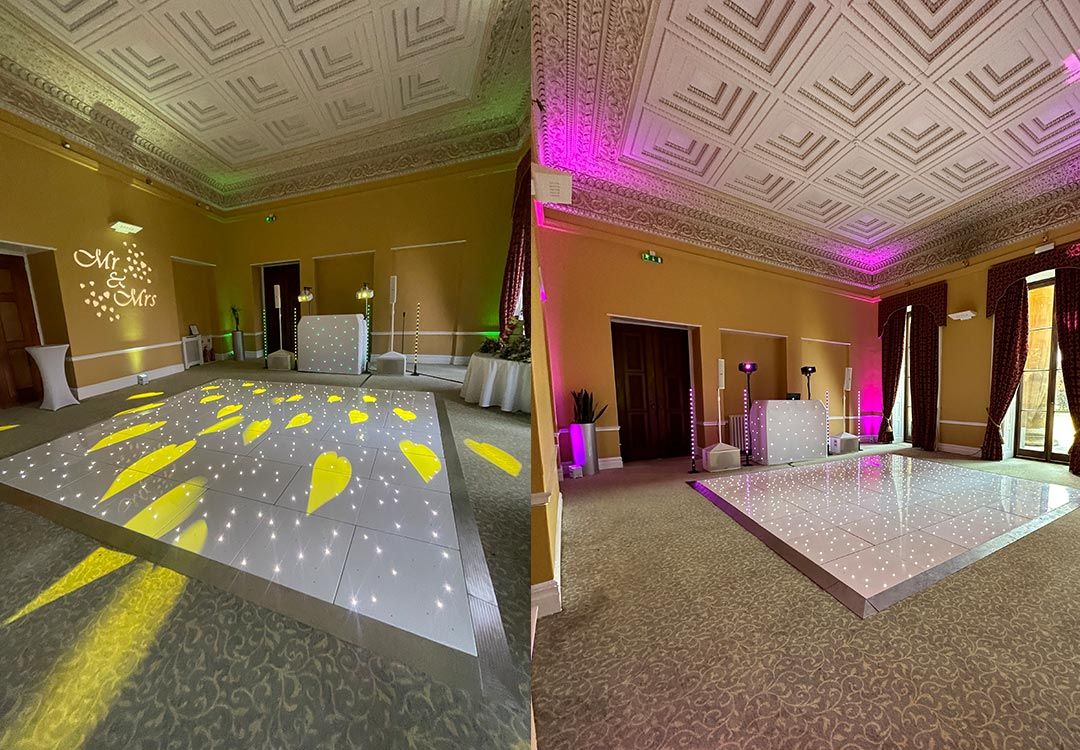Wedding DJ and LED dance floor Leigh Court