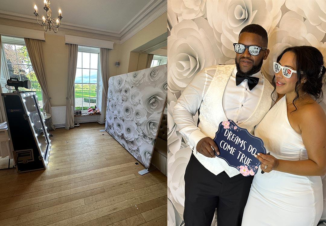 Magic Mirror set up in the bar area