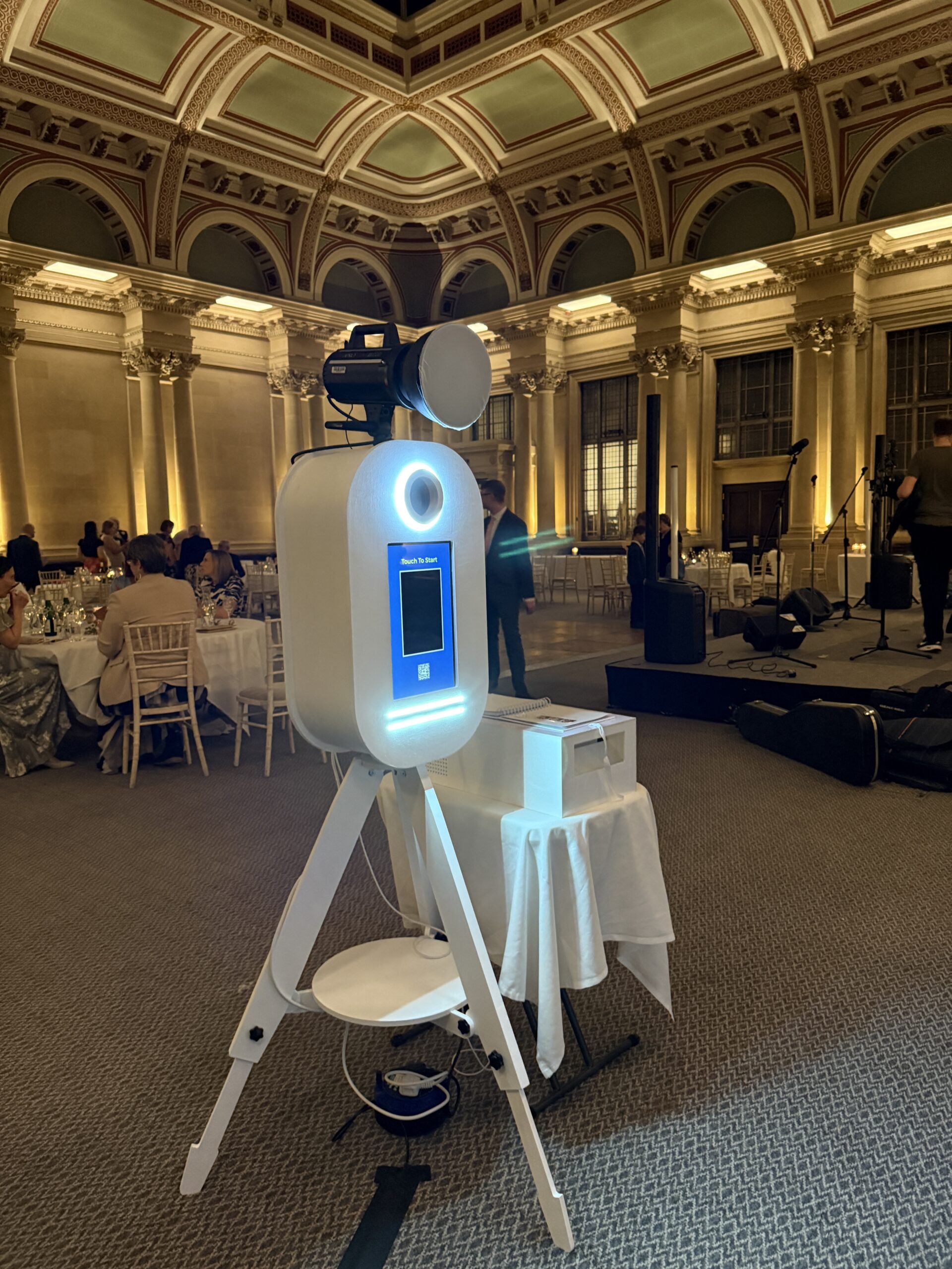 Open style photo booth for hire in Bristol for any occasion, wedding, corporate, birthday etc